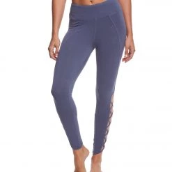 Hard Tail X Side Ankle Cotton Yoga Leggings Dusk