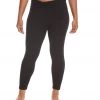 Hard Tail Plus Size Rolldown Layering Cotton Yoga Leggings Black