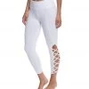 CLOTHING Hard Tail X Side Ankle Cotton Yoga Leggings White