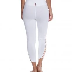 CLOTHING Hard Tail X Side Ankle Cotton Yoga Leggings White 10 CLOTHING Hard Tail X Side Ankle Cotton Yoga Leggings White