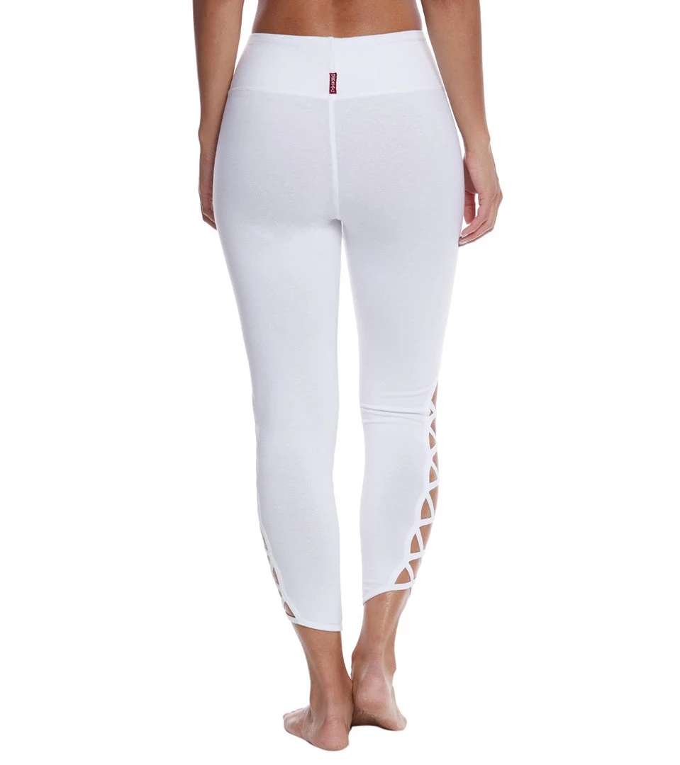 CLOTHING Hard Tail X Side Ankle Cotton Yoga Leggings White 5 CLOTHING Hard Tail X Side Ankle Cotton Yoga Leggings White