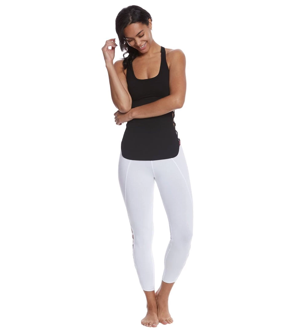 CLOTHING Hard Tail X Side Ankle Cotton Yoga Leggings White 6 CLOTHING Hard Tail X Side Ankle Cotton Yoga Leggings White
