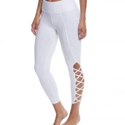 CLOTHING Hard Tail X Side Ankle Cotton Yoga Leggings White 13 CLOTHING Hard Tail X Side Ankle Cotton Yoga Leggings White