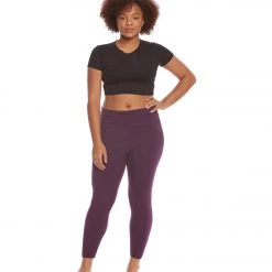 Hard Tail Plus Size Rolldown Layering Cotton Yoga Leggings Concord CLOTHING