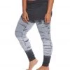 Hard Tail Plus Size Contour Rolldown Cotton Yoga Leggings Black/Grey Tie Dye