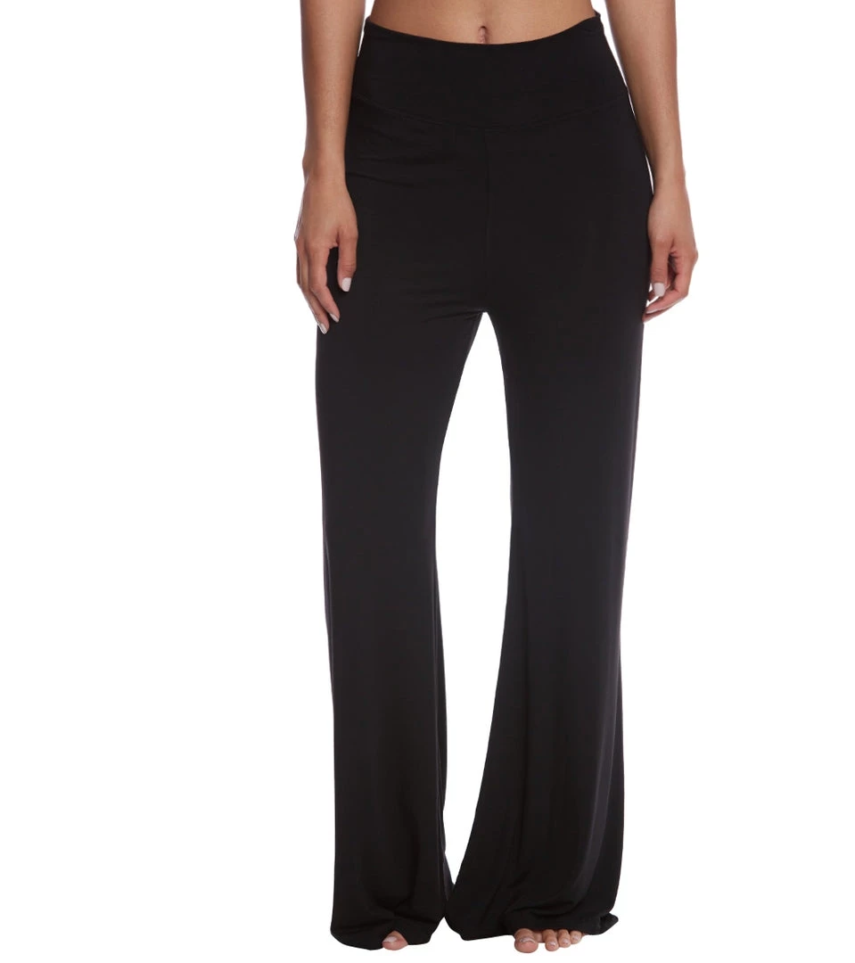 CLOTHING Hard Tail Flat Waist Yoga Lounge Pants Black 3 CLOTHING Hard Tail Flat Waist Yoga Lounge Pants Black