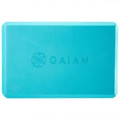 Gaiam Tri Color Yoga Block Teal Tonal