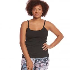 Hard Tail Plus Size Support Yoga Tank Top Black CLOTHING