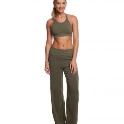 Hard Tail Flat Waist Cotton Yoga Pants Olive 11 Hard Tail Flat Waist Cotton Yoga Pants Olive