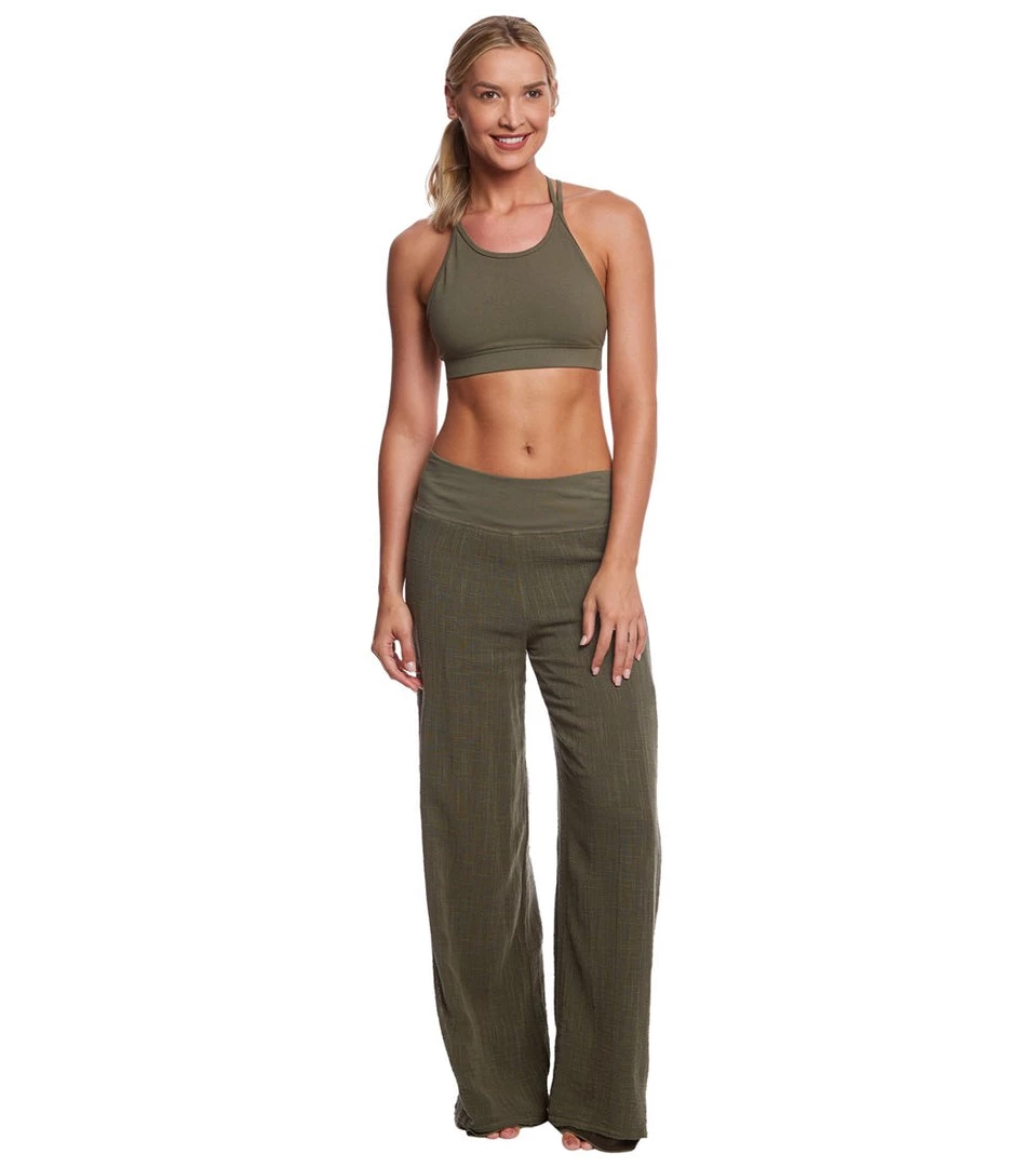 Hard Tail Flat Waist Cotton Yoga Pants Olive 6 Hard Tail Flat Waist Cotton Yoga Pants Olive