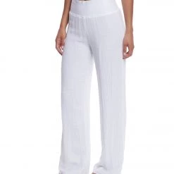 CLOTHING Hard Tail Flat Waist Cotton Yoga Pants White 9 CLOTHING Hard Tail Flat Waist Cotton Yoga Pants White