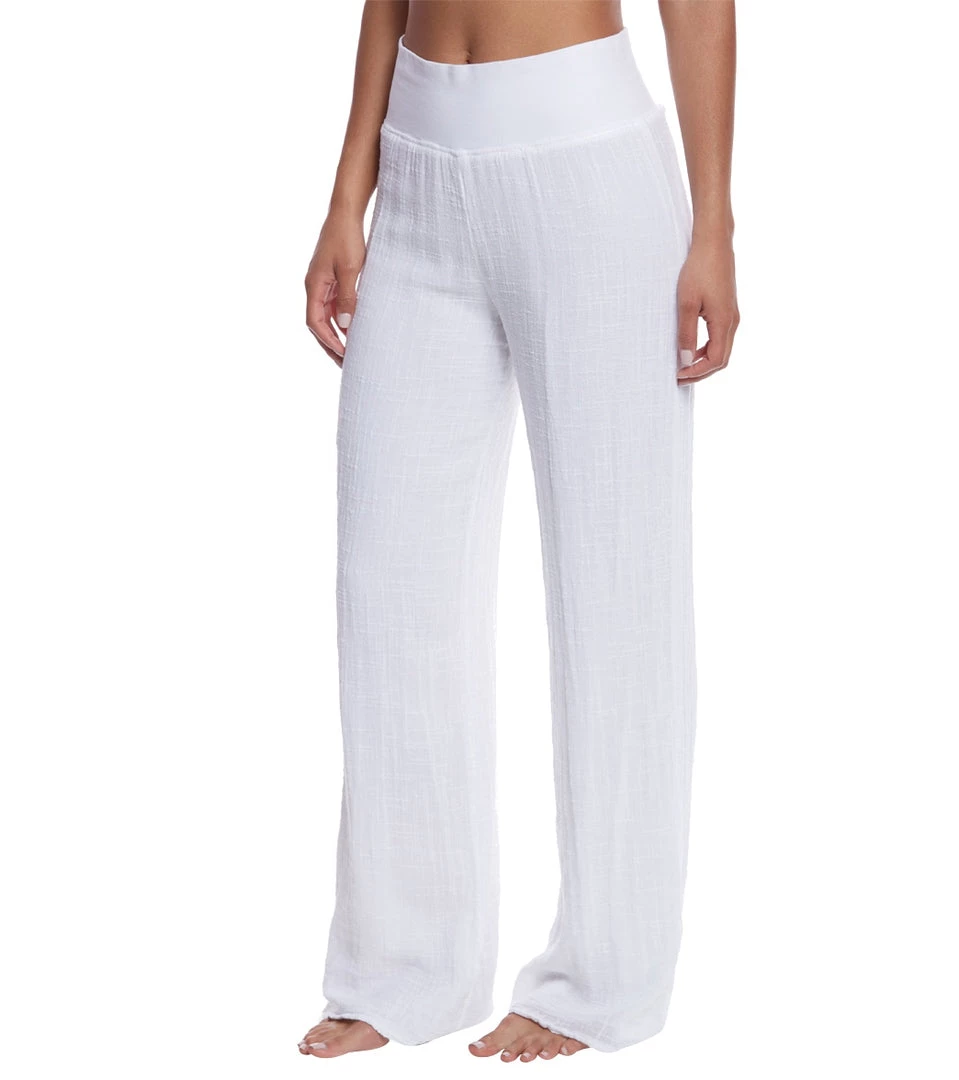 CLOTHING Hard Tail Flat Waist Cotton Yoga Pants White 4 CLOTHING Hard Tail Flat Waist Cotton Yoga Pants White