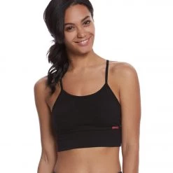 CLOTHING Hard Tail X Side Middy Yoga Sports Bra Black