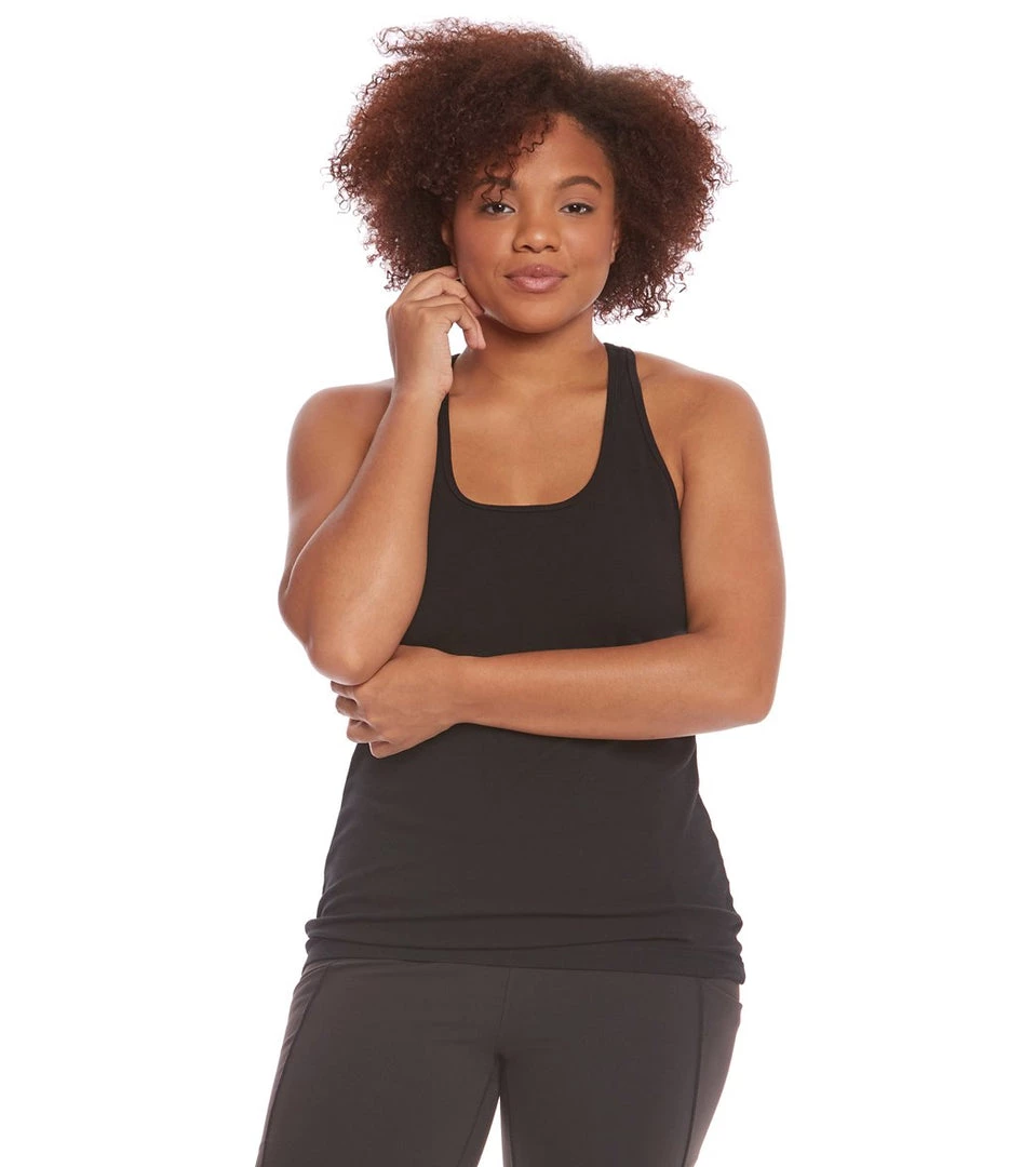 Hard Tail Plus Size U Scoop Yoga Tank Top 3 Hard Tail Plus Size U Scoop Yoga Tank Top