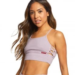 Hard Tail X Side Middy Yoga Sports Bra Lavender Moon CLOTHING