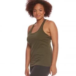 CLOTHING Hard Tail Plus Size U Scoop Yoga Tank Top Valley
