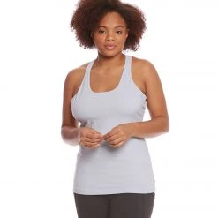 Hard Tail Plus Size U Scoop Yoga Tank Top Dove