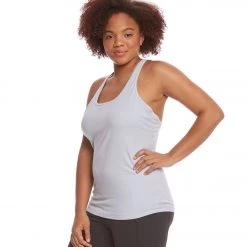 Hard Tail Plus Size U Scoop Yoga Tank Top Dove 9 Hard Tail Plus Size U Scoop Yoga Tank Top Dove