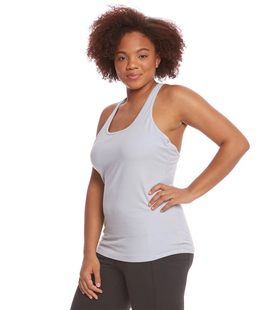 Hard Tail Plus Size U Scoop Yoga Tank Top Dove 4 Hard Tail Plus Size U Scoop Yoga Tank Top Dove