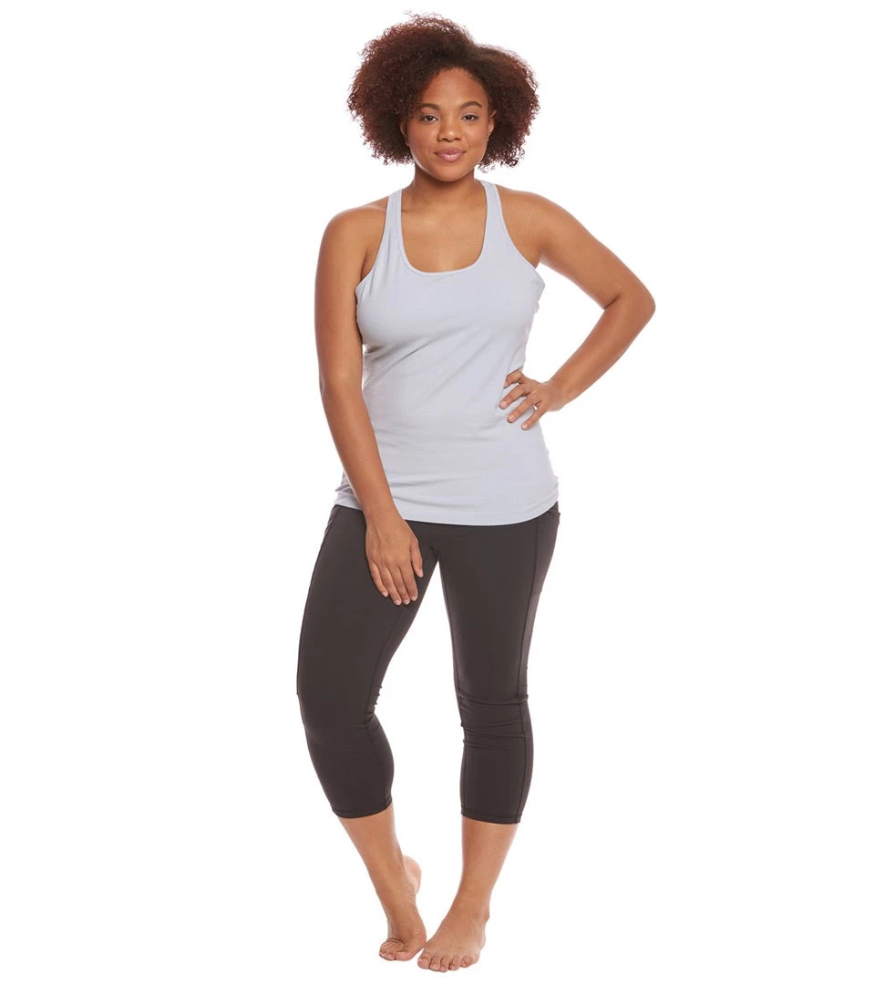 Hard Tail Plus Size U Scoop Yoga Tank Top Dove 6 Hard Tail Plus Size U Scoop Yoga Tank Top Dove
