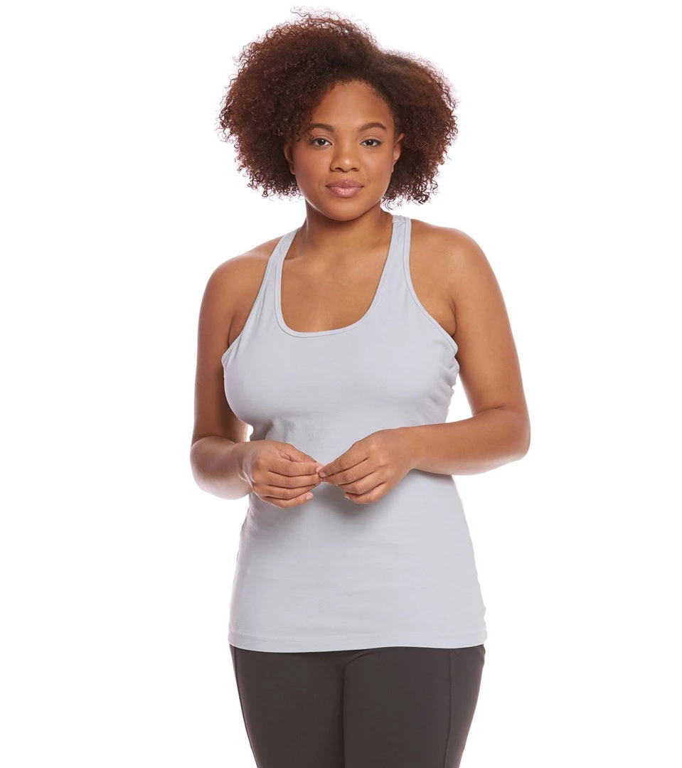 Hard Tail Plus Size U Scoop Yoga Tank Top Dove 8 Hard Tail Plus Size U Scoop Yoga Tank Top Dove