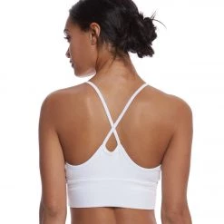 Hard Tail X Side Middy Yoga Sports Bra White CLOTHING