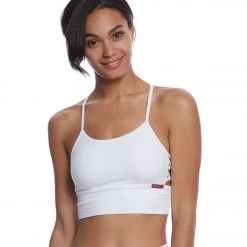 Hard Tail X Side Middy Yoga Sports Bra White CLOTHING