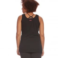 Hard Tail Plus Size Long Skinny Yoga Tank Top Black CLOTHING