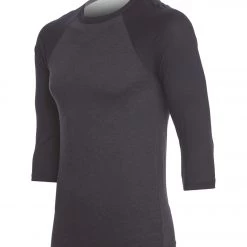 Bella + Canvas Men's 3/4 Sleeve Baseball Tee Black Heather/Black CLOTHING