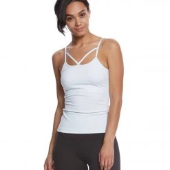 Hard Tail Strappy Front Yoga Tank Top Mist