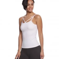 CLOTHING Hard Tail Strappy Front Yoga Tank Top Blush