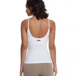 Yoga Tops Hard Tail Strappy Front Yoga Tank Top White