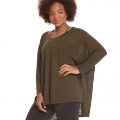 Hard Tail Plus Size Oversized 3/4 Sleeve Raglan Layering Top Valley CLOTHING 9 Hard Tail Plus Size Oversized 3/4 Sleeve Raglan Layering Top Valley CLOTHING