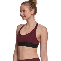 CLOTHING Onzie Y Back Yoga Sports Bra Burgundy/Black