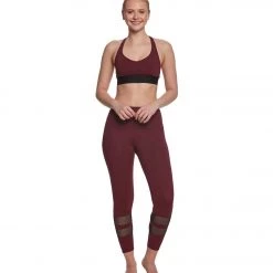 CLOTHING Onzie Y Back Yoga Sports Bra Burgundy/Black