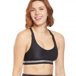 Onzie Y Back Yoga Sports Bra Black/Silver