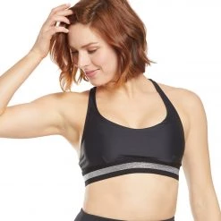 Onzie Y Back Yoga Sports Bra Black/Silver