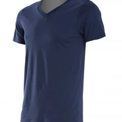 Bella + Canvas Men's Jersey Short Sleeve V-neck Tee Navy CLOTHING