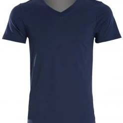 Bella + Canvas Men's Jersey Short Sleeve V-neck Tee Navy CLOTHING