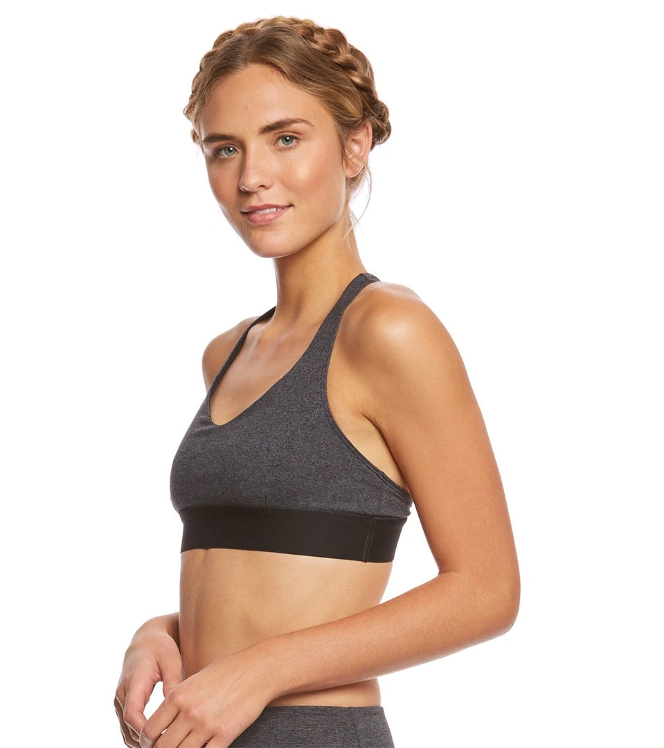 Onzie Y Back Yoga Sports Bra Slate Grey /Black 4 Onzie Y Back Yoga Sports Bra Slate Grey /Black