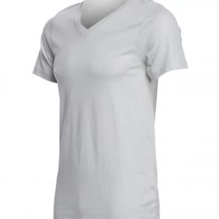 Bella + Canvas Men's Jersey Short Sleeve V-neck Tee Silver CLOTHING