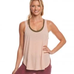 Bella + Canvas Flowy Side Slit Workout Tank Top Peach CLOTHING