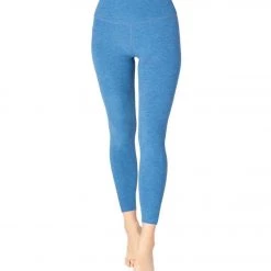 Women Beyond Yoga Spacedye High Waisted Caught In The Midi 7/8 Yoga Leggings Victory Blue/Blue Suede