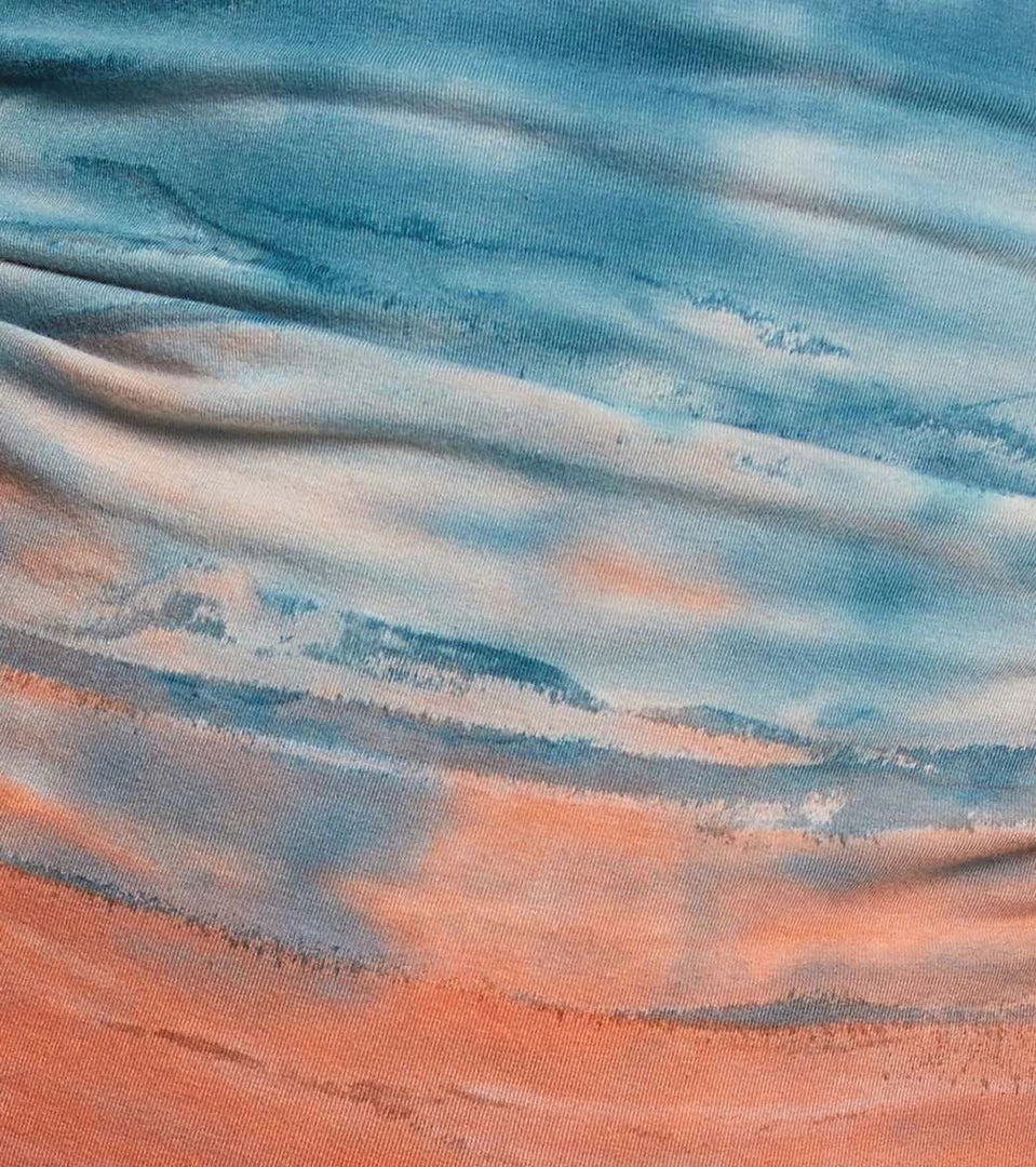 Hard Tail Long Yoga Sport Bra Tank Blue/Red Rainbow Horizon 7 Hard Tail Long Yoga Sport Bra Tank Blue/Red Rainbow Horizon