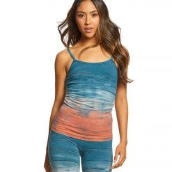 Hard Tail Long Yoga Sport Bra Tank Blue/Red Rainbow Horizon 15 Hard Tail Long Yoga Sport Bra Tank Blue/Red Rainbow Horizon