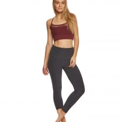 Beyond Yoga Spacedye High Waisted Caught In The Midi 7/8 Yoga Leggings Black-Steel Women