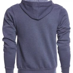 CLOTHING Bella + Canvas Men's Sponge Fleece Full Zip Hoodie Heather Navy