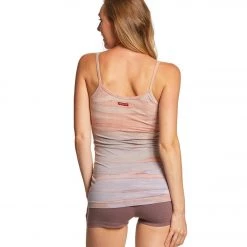 CLOTHING Hard Tail Long Yoga Sport Bra Tank White/Blue Rainbow Horizon