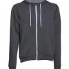 Bella + Canvas Men's Sponge Fleece Full Zip Hoodie Dark Grey Heather CLOTHING
