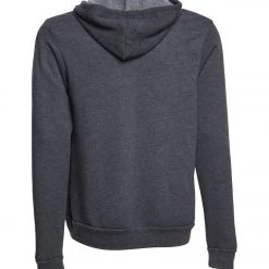 Bella + Canvas Men's Sponge Fleece Full Zip Hoodie Dark Grey Heather CLOTHING